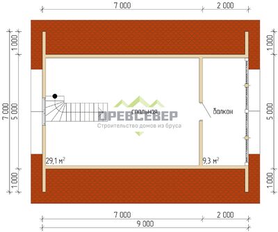 План второго этажа проекта ББ-1